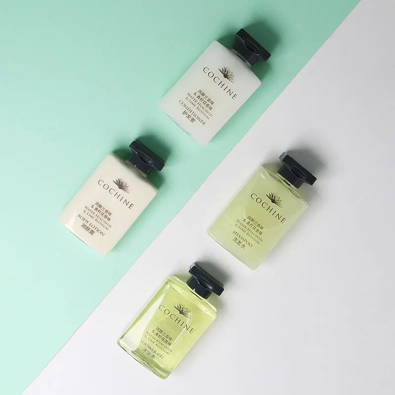 High End Hotel Spa Salon Center Luxury Hotel Amenities 35ml Empty Bottle Shampoo With Screw Cap