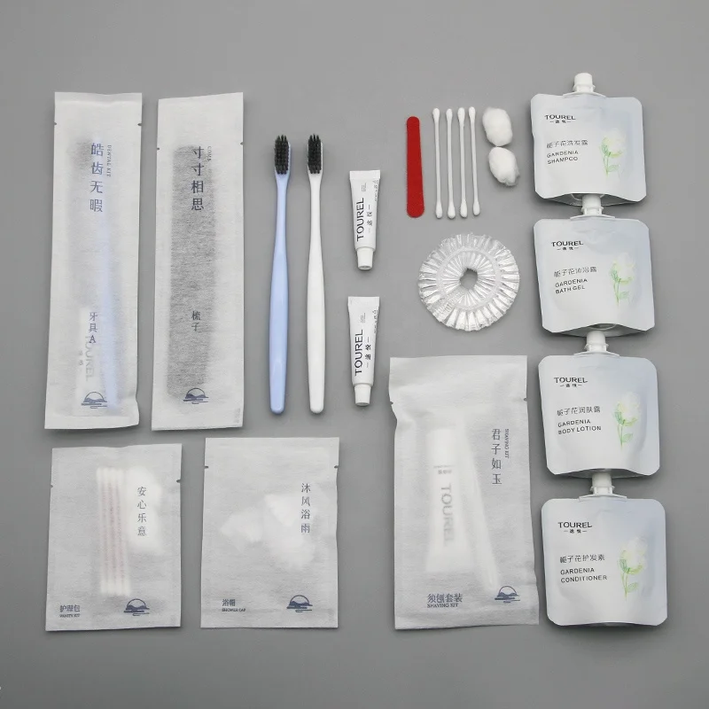 Lmz Tourel Non-woven Package Oem Factory Price One-stop Customized Logo Five Star Hotel Bathroom Cheap White Hotel Aminities