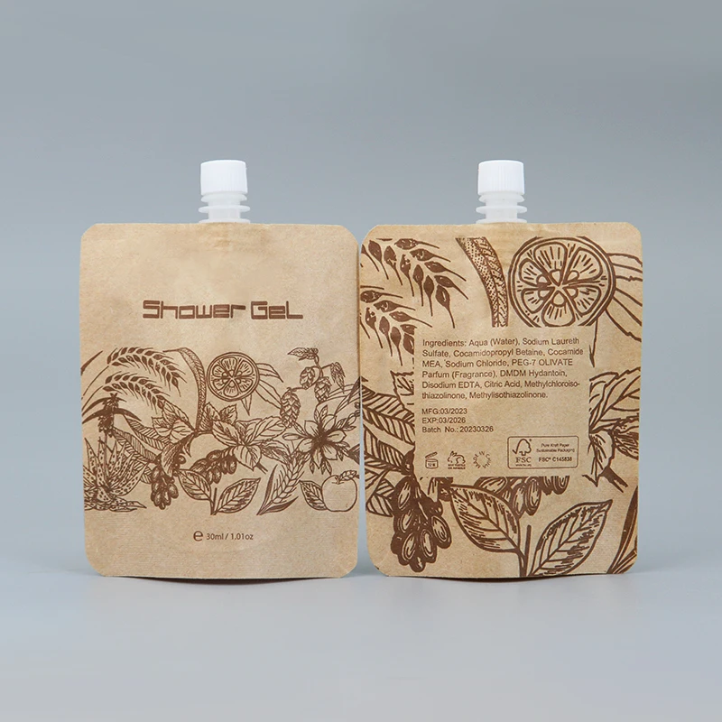 Airbnb Supplies Hotel Lotion Shampoo Shower Gel Squeezable Bags 35ml Shampoo Bottle Hotel Amenities Bag