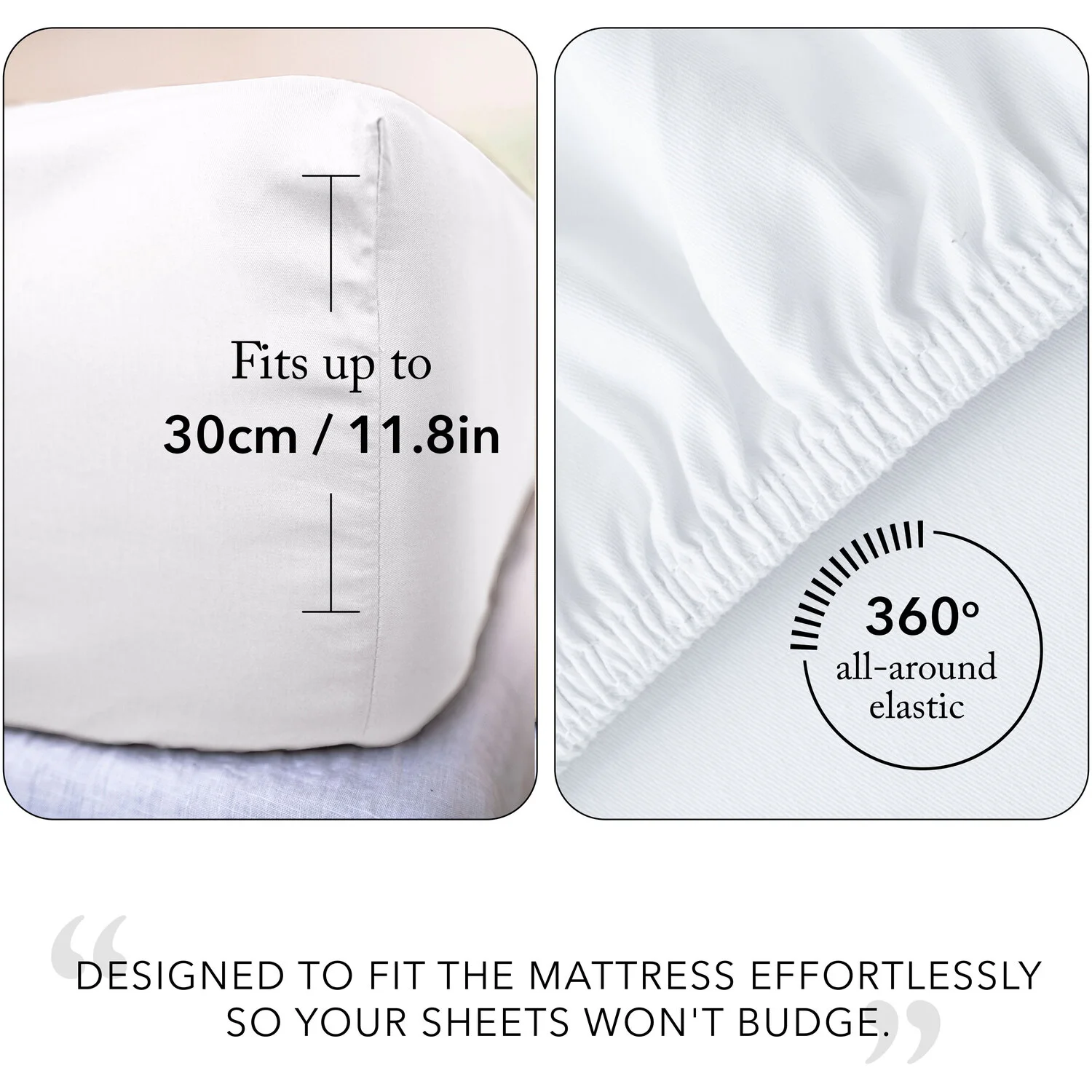 Juego de Ropa de Cama de Lujo 100% Algodón, Juego de 4 Piezas con Sábana Bordada de 300tc Tejido Lisa y con Patrón de Rayas para Uso en Hotel o Hogar