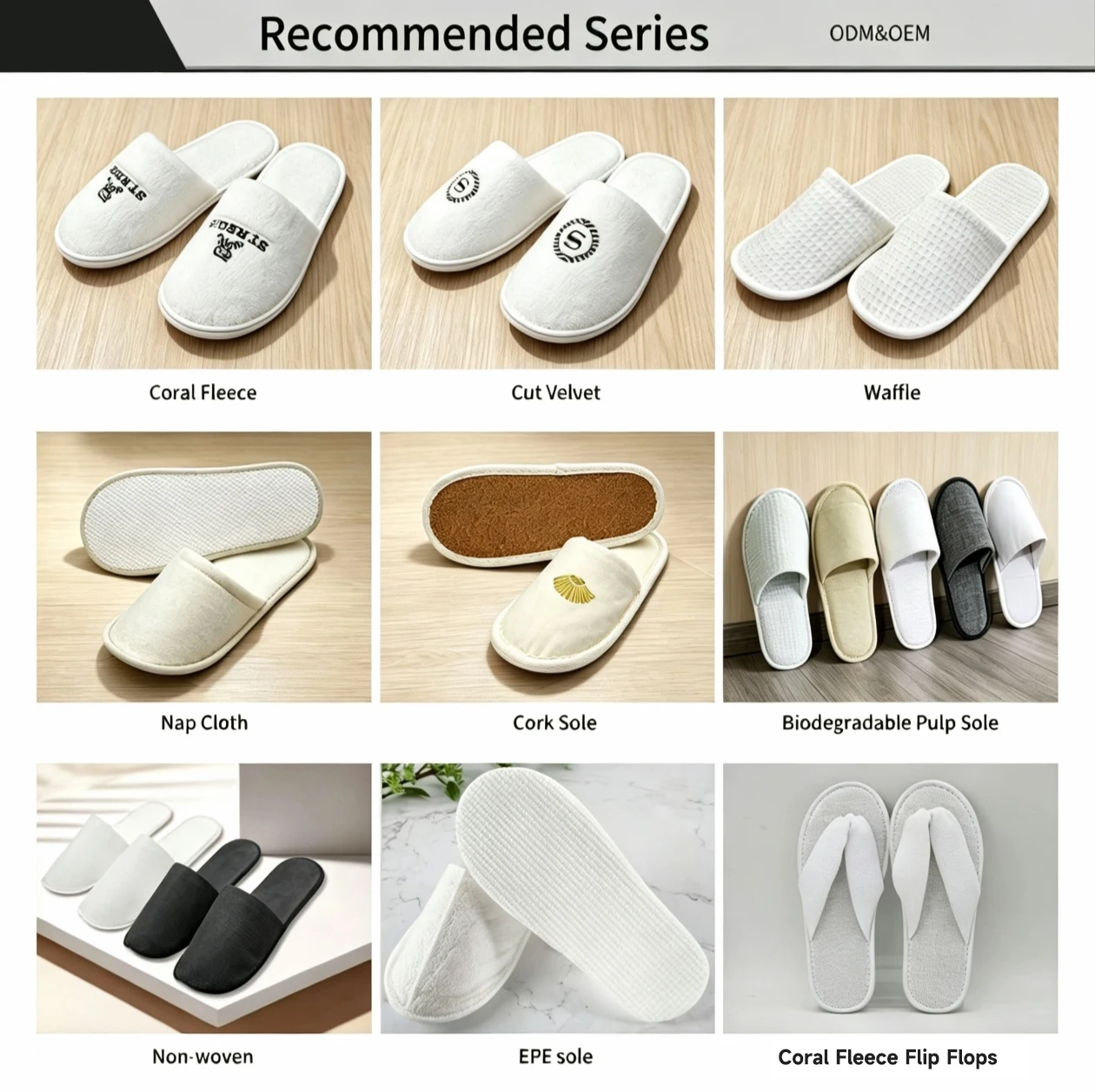 Zapatilla de boda para novia y dama de honor con logotipo personalizado de fábrica Yangzhou United, artículos de hotel