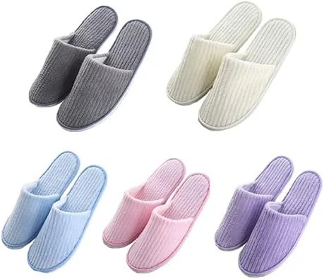 Custom Disposable Slippers For Hotel Guests Closed-toe Spa Travel Amenities