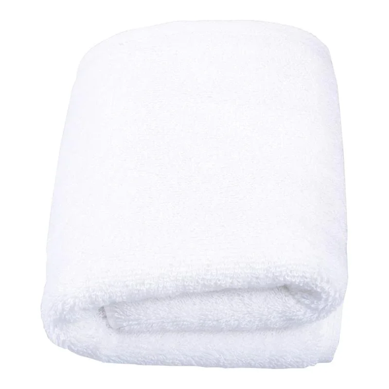 High Quality Solid Color 100% Cotton Terry Thick White Hand Bath Towel
