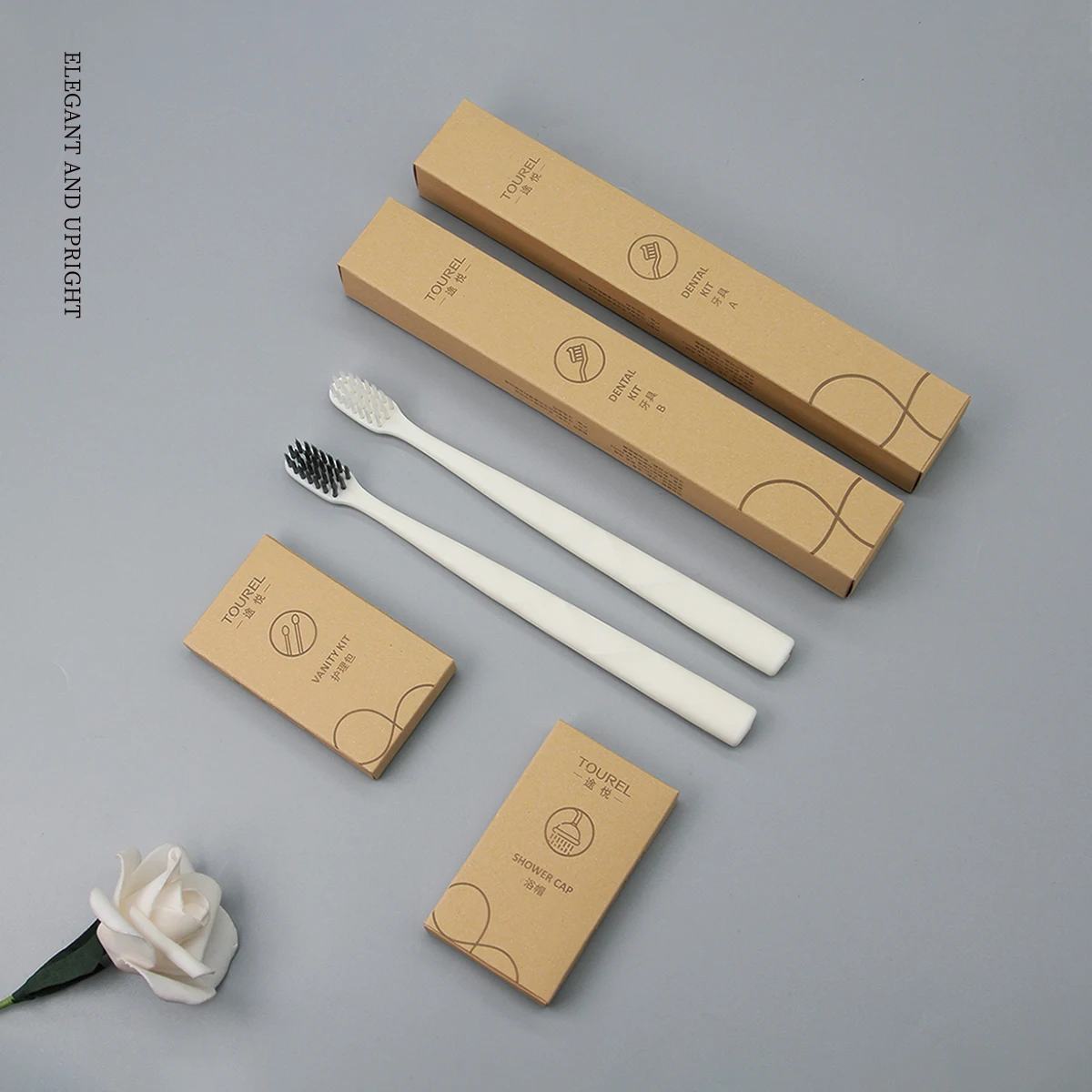 Customized Star Hotel Supplies Bathroom Shower Amenities Kit Luxury Guest Spa Resort Hotel Toiletries