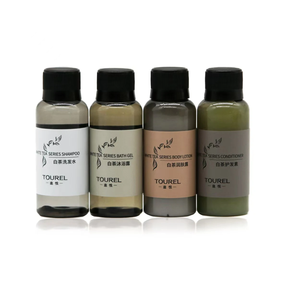 Flacon de 30g de shampoing et apr&egrave;s-shampoing mini pour salle de bain d'h&ocirc;tel, lotion pour le corps et gel douche pour h&ocirc;tels et spas
