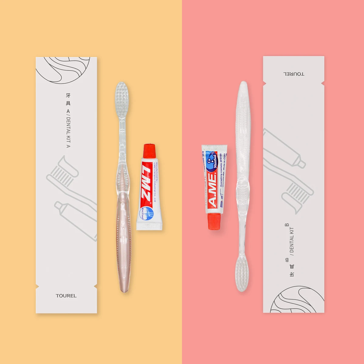 Disposable Hotel Toothbrush And Shampoo/soap Foam All-in-one Bath Essentials