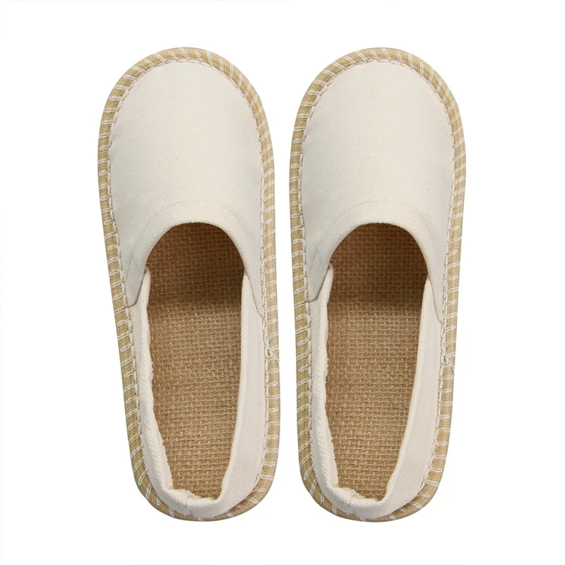 Eco Friendly Recycled Linen Anti-slip Dot Sole Disposable Breathable Travelling Airline Spa Hotel Shoes