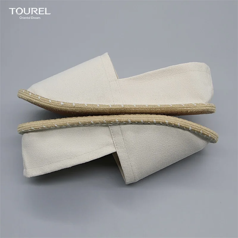 Eco Friendly Recycled Linen Anti-slip Dot Sole Disposable Breathable Travelling Airline Spa Hotel Shoes