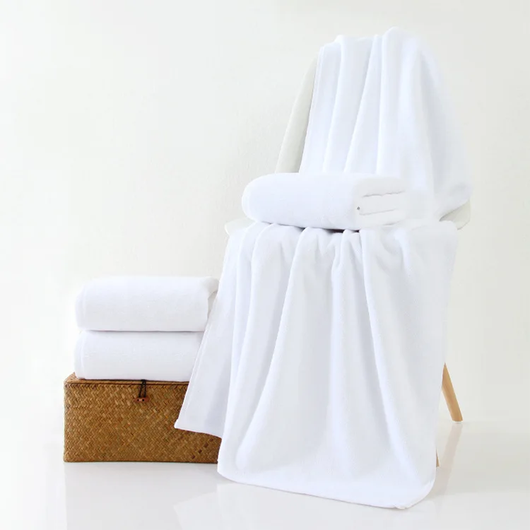 Custom Logo 5 Star Hotel Towel Set 100% Cotton Bathroom Linen Knitted Technique 600gsm White Towels Luxury Bath Accessory