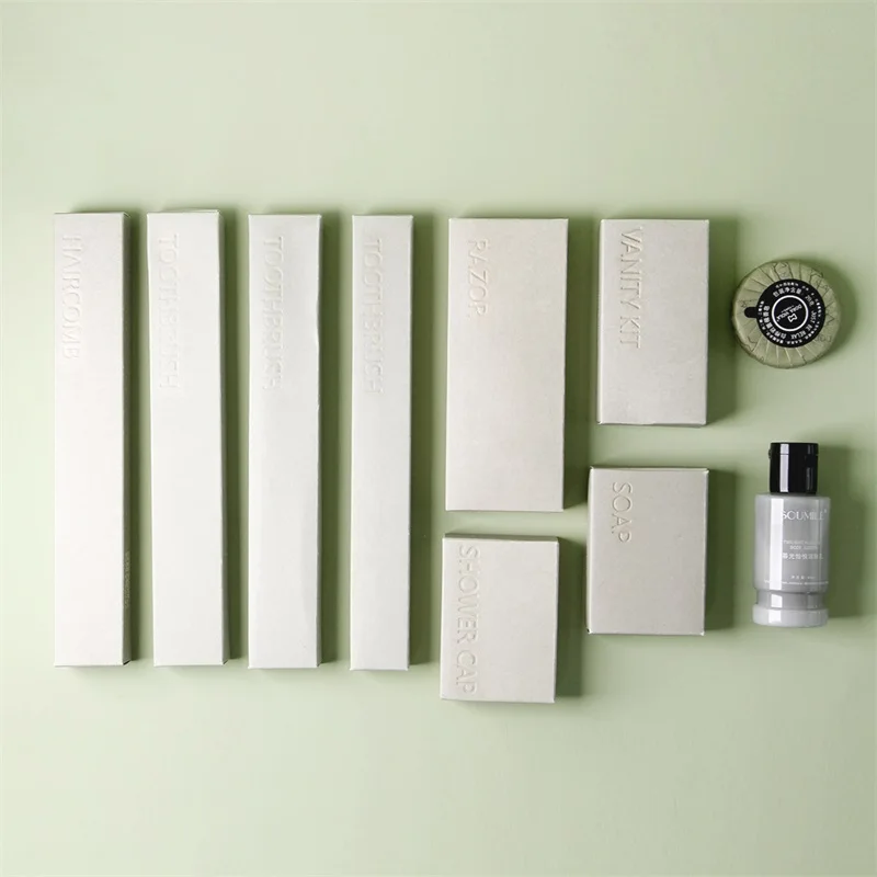 Luxury Bathroom Sets Eco-friendly Recyclable Portable Dry Amenity Kit For Hotel Marble