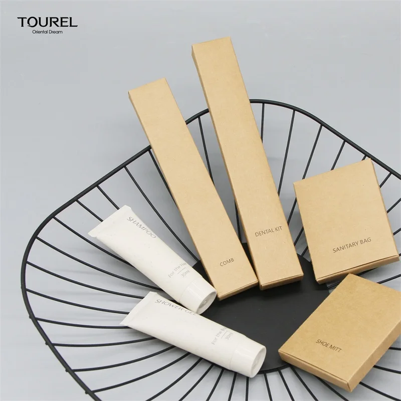Set de Amenidades de Hotel Biodegradable Wheat Pla Set de Amenidades de Hotel Biodegradable Artículos de Baño Ecológicos para Huéspedes Artículos de Tocador de Hotel