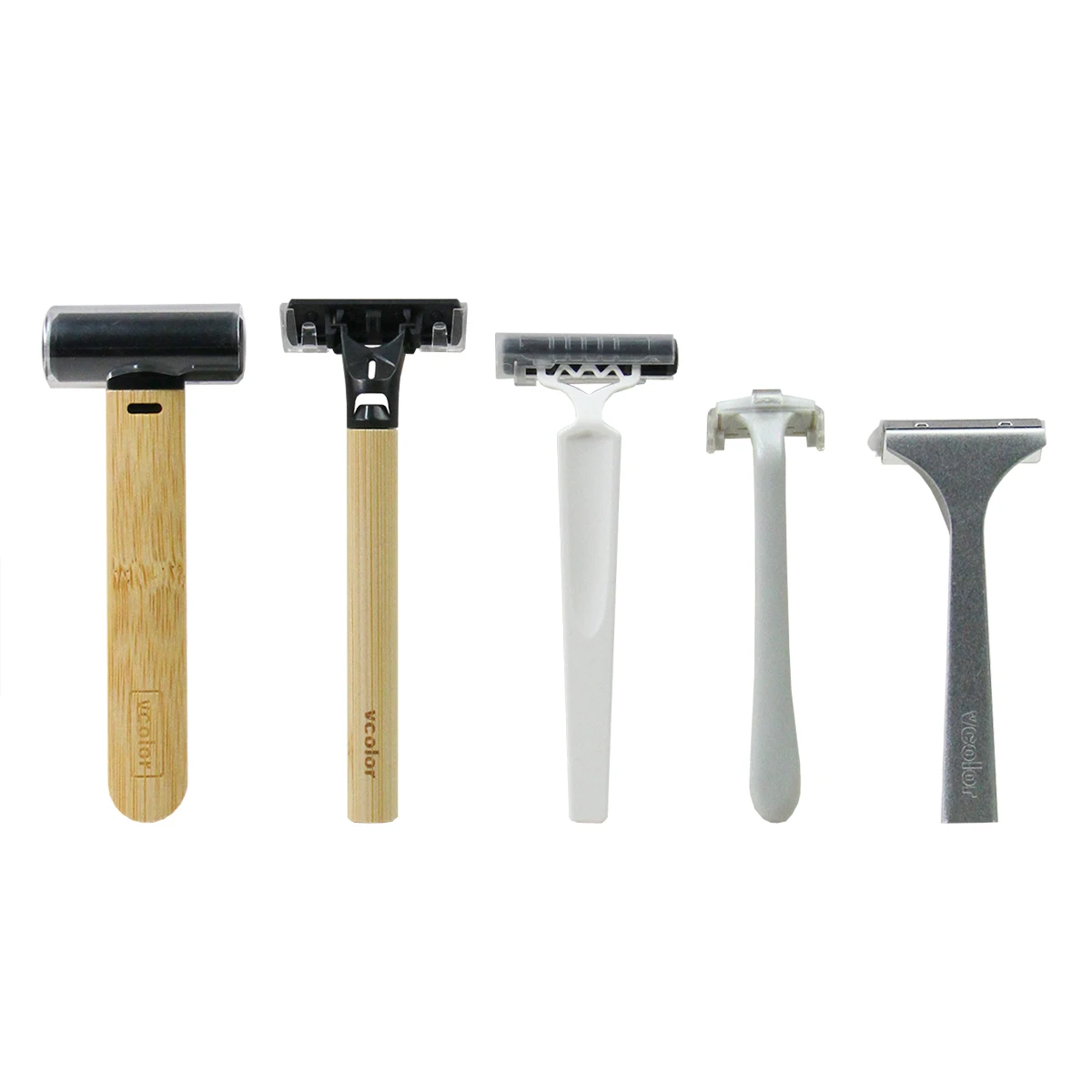 Wholesale Factory Price Luxury Hotel Disposable Stainless Steel Blades Bamboo Handle Razor Customizable Oem Logo Men Shaving Kit