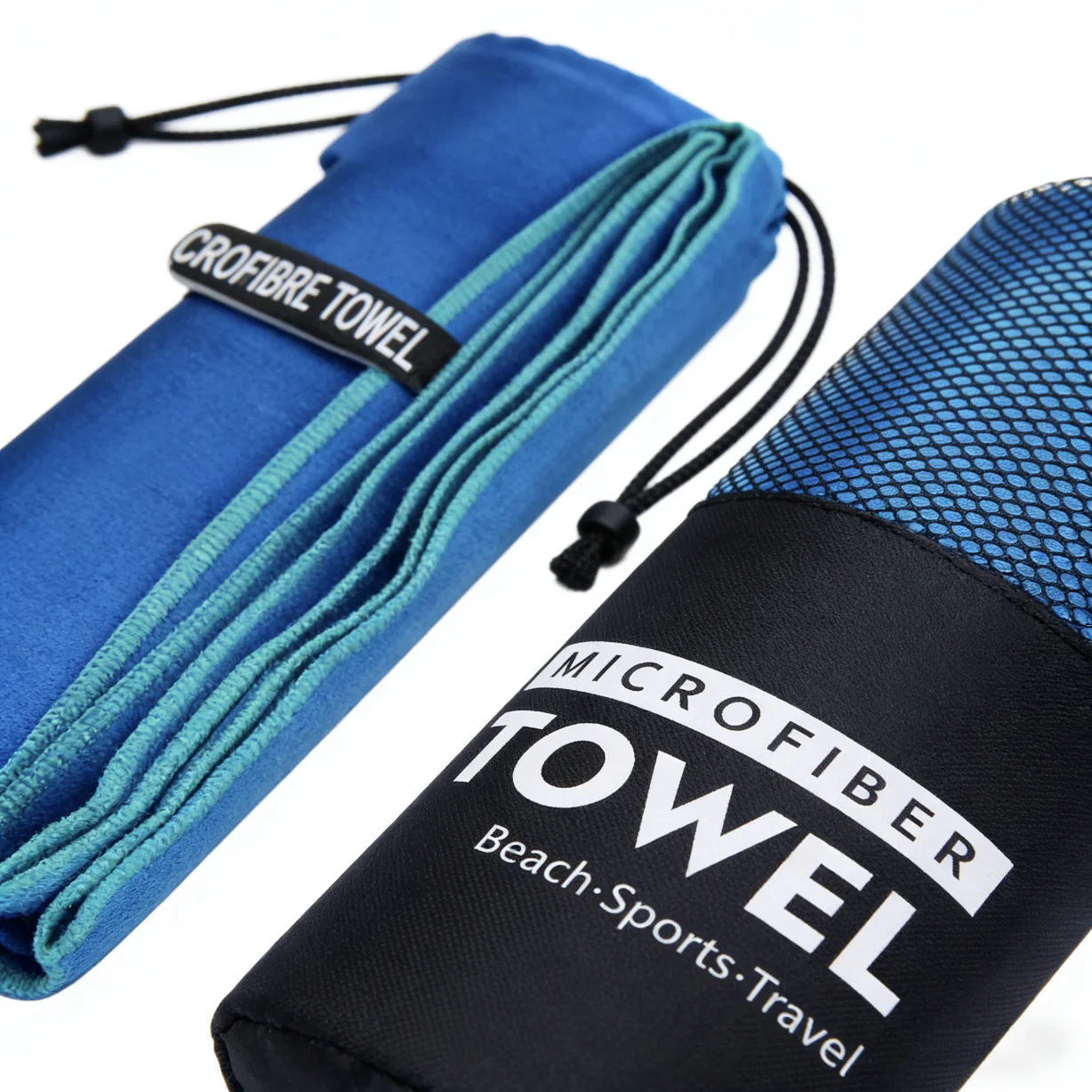 Breathable Woven Microfiber Sport Towel Fast Drying Sweat Wicking Soft Skin-friendly Portable Workout Yoga Hiking Swimming