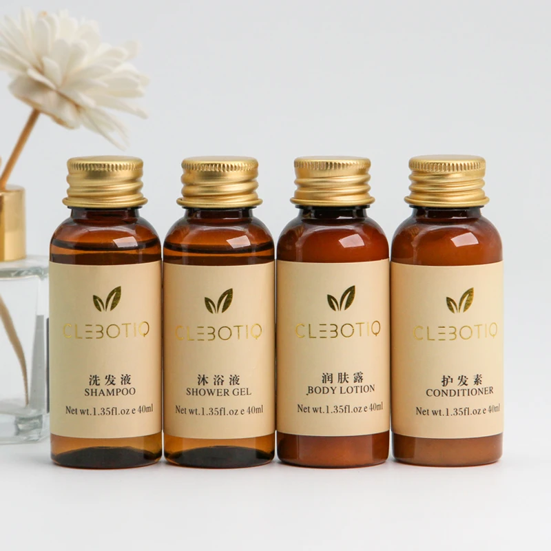 4pcs Hotel Shampoo Conditioner Body Lotion Bath Gel Mini Bottle For Boutique Resort Vacation Rental Travel Size Hotel Toiletries