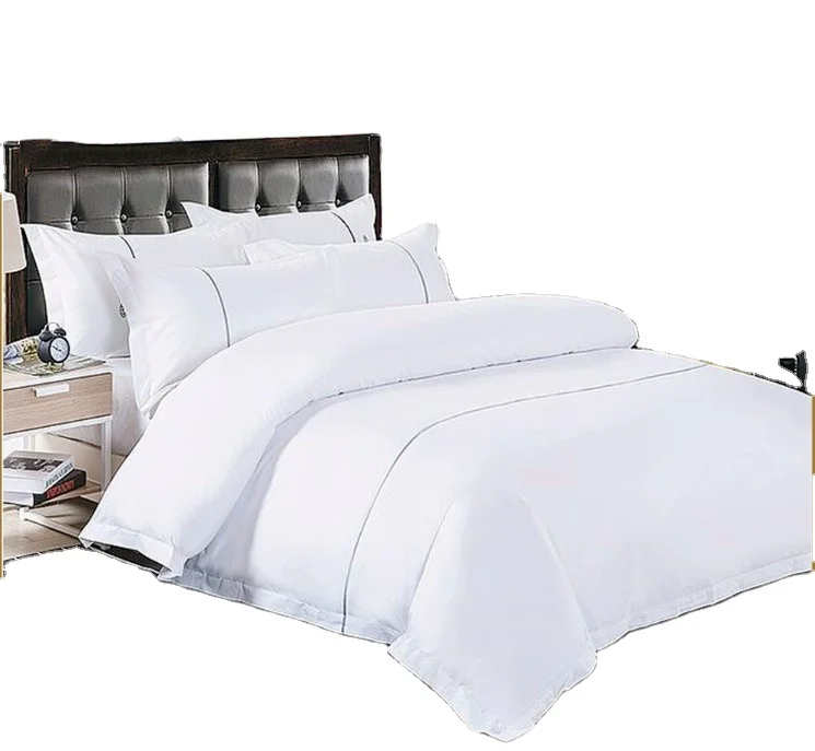Fabricantes de S&aacute;banas de Cama de Hotel de Lujo en Blanco en China 300tc Ropa de Cama para Hospital