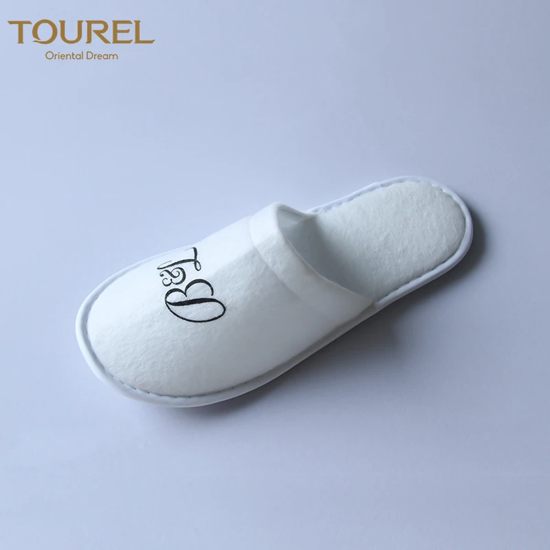 High Quality Disposable Eco-friendly 100% Cotton Travel Size Home Slippers For Guests Hotel Use