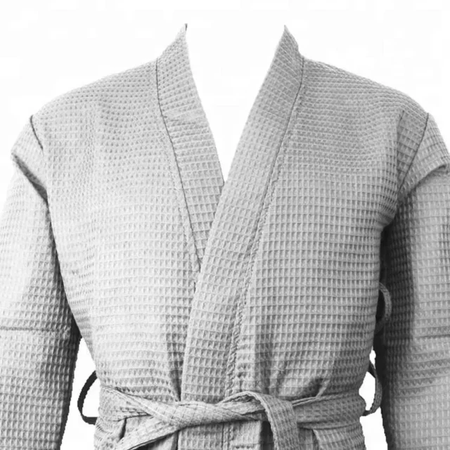Peignoirs de bain de luxe 5 étoiles en kimono pour hôtel et spa, en coton biologique gaufré, pour l'été — Vente en gros