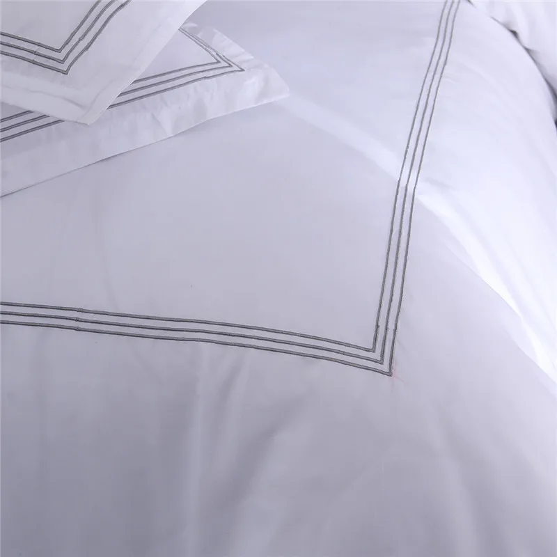 Juego de Ropa de Cama de Algodón Egipcio Hecho en China Sábana de Cama de Algodón Blanco Usada en Hoteles de Color de Edredón de Microfibra y Lino