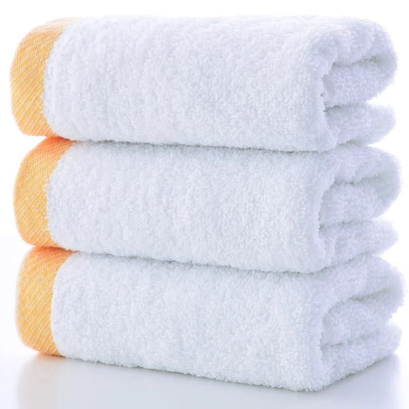 Factory Wholesales Luxury Hotel Towel 70x140 Extra Thick White Bath Comfortable 600gsm Knitted Cotton Towel