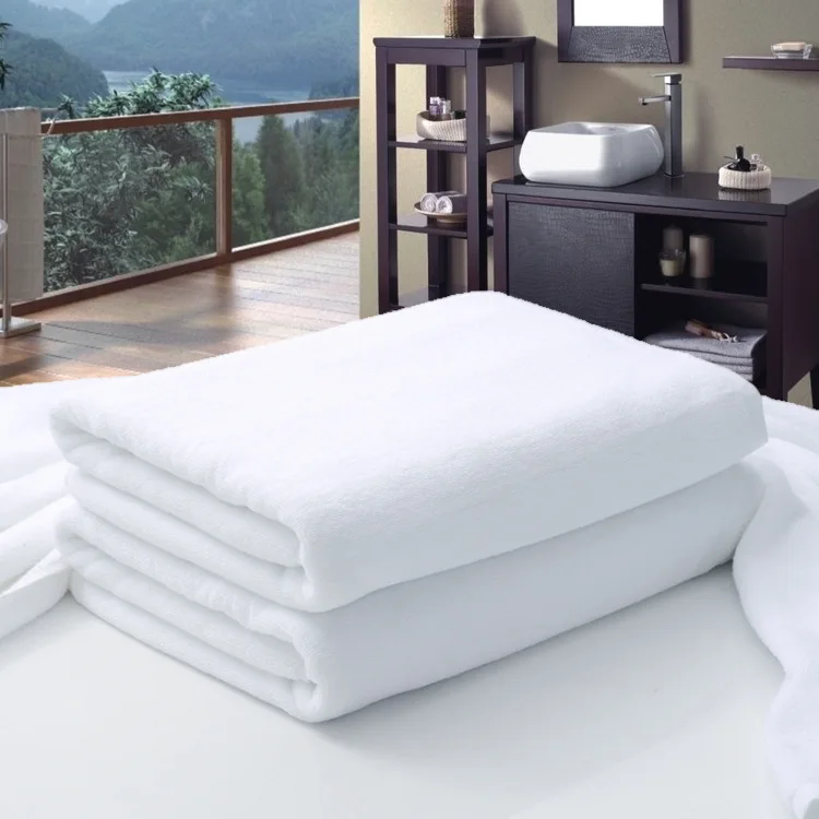 Palais Royale Luxury Customized 70x140cm White Bath Towel 100% Cotton Quick-dry Knitted High Quality Golden Supplier For Hotels