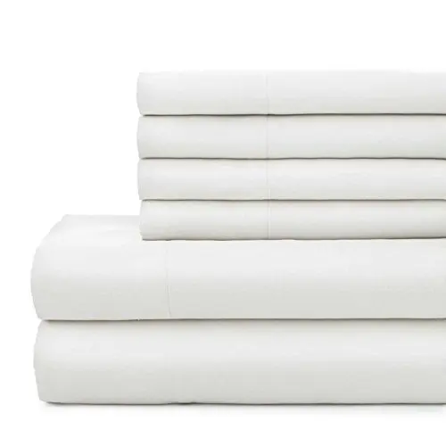 5 Stars Luxury King Size Custom Embroidered Cotton Bedsheet Set 300tc 4-piece Cheap White Sheet Sets Hotel Bedding For Bed
