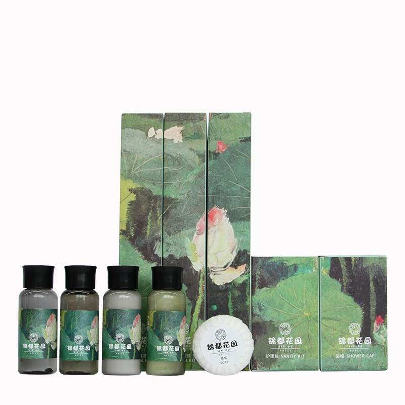 Luxury 5 Star Bathroom Hotel Toiletries Supplies Eco Friendly Personalized Disposable Biodegradable Hotel Amenities Eco Set